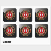 Amerikaanse mariniers: Kapitein (USMC Capt) [3D] Vierkante Sticker (Vel)