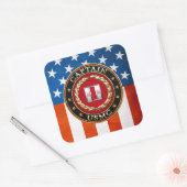 Amerikaanse mariniers: Kapitein (USMC Capt) [3D] Vierkante Sticker (Envelop)