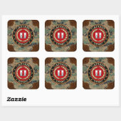 Amerikaanse mariniers: Kapitein (USMC Capt) [3D] Vierkante Sticker (Vel)