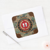Amerikaanse mariniers: Kapitein (USMC Capt) [3D] Vierkante Sticker (Envelop)