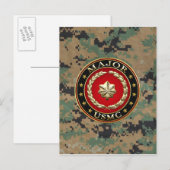Amerikaanse mariniers: Majoor (USMC Maj) [3D] Briefkaart (Voorkant / Achterkant)