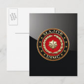 Amerikaanse mariniers: Majoor (USMC Maj) [3D] Briefkaart (Voorkant / Achterkant)