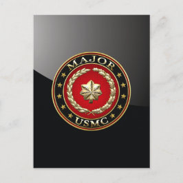 Amerikaanse mariniers: Majoor (USMC Maj) [3D] Briefkaart