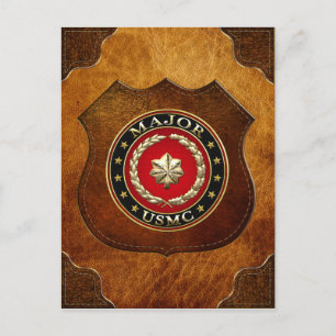 Amerikaanse mariniers: Majoor (USMC Maj) [3D] Briefkaart