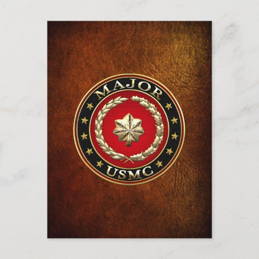 Amerikaanse mariniers: Majoor (USMC Maj) [3D] Briefkaart (Voorkant)