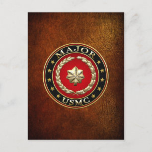 Amerikaanse mariniers: Majoor (USMC Maj) [3D] Briefkaart