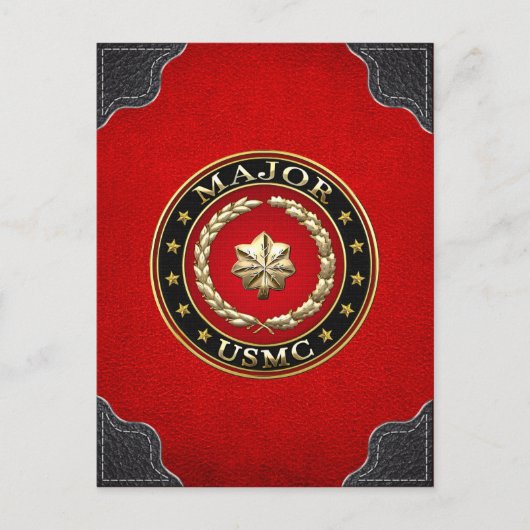 Amerikaanse mariniers: Majoor (USMC Maj) [3D] Briefkaart (Voorkant)