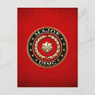 Amerikaanse mariniers: Majoor (USMC Maj) [3D] Briefkaart