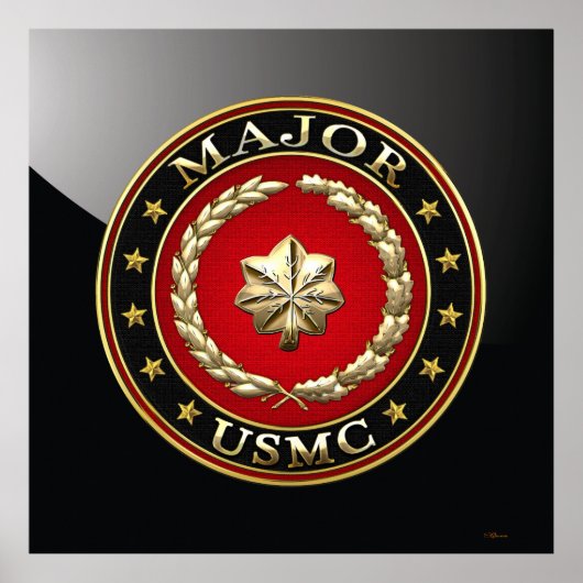 Amerikaanse mariniers: Majoor (USMC Maj) [3D] Poster (Voorkant)