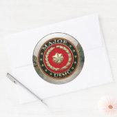 Amerikaanse mariniers: Majoor (USMC Maj) [3D] Ronde Sticker (Envelop)
