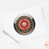 Amerikaanse mariniers: Majoor (USMC Maj) [3D] Ronde Sticker (Envelop)
