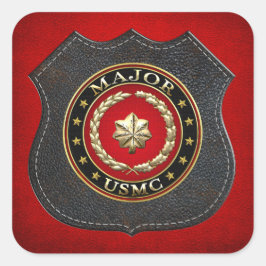 Amerikaanse mariniers: Majoor (USMC Maj) [3D] Vierkante Sticker