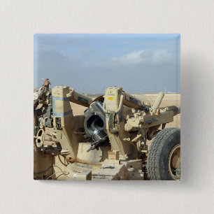 Amerikaanse mariniers maken zich klaar om een heks vierkante button 5,1 cm