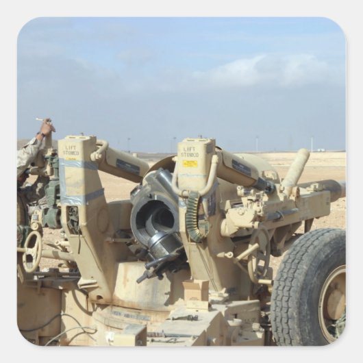 Amerikaanse mariniers maken zich klaar om een heks vierkante sticker (Voorkant)