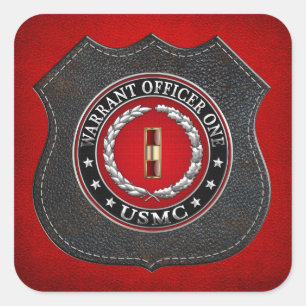 Amerikaanse mariniers: Ordonnateur 1 (USMC WO-1) [ Vierkante Sticker