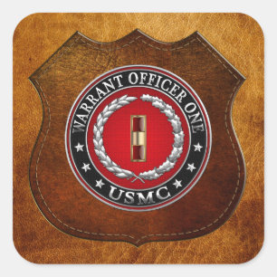 Amerikaanse mariniers: Ordonnateur 1 (USMC WO-1) [ Vierkante Sticker