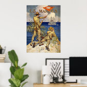 Amerikaanse mariniers poster (Thuiskantoor)