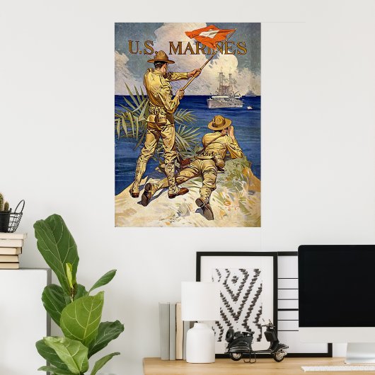 Amerikaanse mariniers poster (Thuiskantoor)
