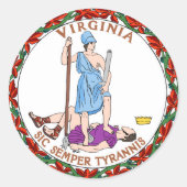 Amerikaanse mariniers ronde sticker (Voorkant)