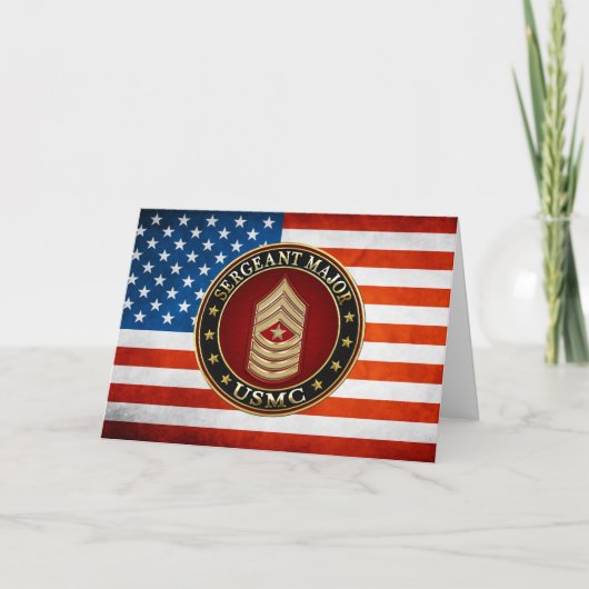 Amerikaanse mariniers: Sergeant-majoor (USMC SgtMa Kaart (Voorkant)