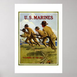 Amerikaanse mariniers — soldaten van het Zee Poster