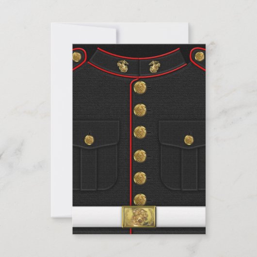 Amerikaanse mariniers: USMC Dress Uniform [3D] RSVP Kaartje (Voorkant)