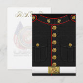 Amerikaanse mariniers: USMC Dress Uniform [3D] RSVP Kaartje (Voorkant / Achterkant)