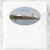 Amerikaanse mariniersticker ovale sticker (Tas)