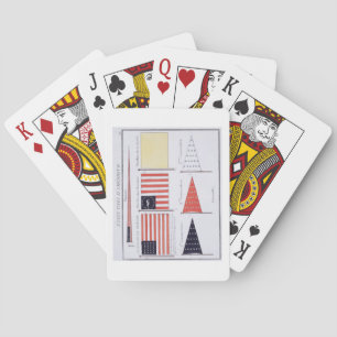 Amerikaanse maritieme vlaggen en Pennants uit een Pokerkaarten