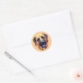 Amerikaanse Mastiff Dog Ronde Sticker (Envelop)