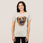 Amerikaanse Mastiff hondengezicht Tri-Blend Shirt (Voorkant volledig)