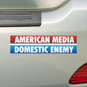 Amerikaanse media - binnenlandse vijand bumpersticker (Op auto)