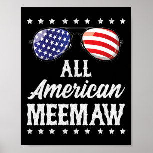 Amerikaanse Meemaw 4 juli Onafhankelijkheidsdag Pa Poster