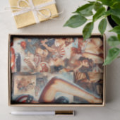 Amerikaanse Meisje Pin-Up Collage Tissuepapier (Geschenk)