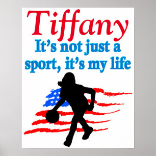 AMERIKAANSE MEISJES BASKETBAL GEPERSONALISEERD POS POSTER