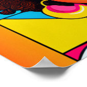 Amerikaanse meisjes in de Pop Kunststijl: kleurrij Poster (Hoek)