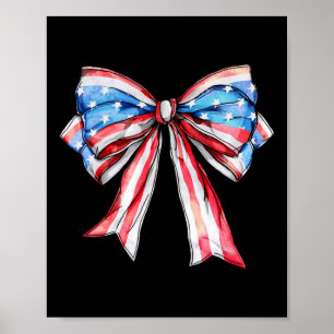 Amerikaanse Meisjesachtige 4 juli Amerikaanse Vlag Poster