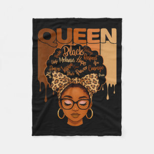 Amerikaanse Melanine Geschiedenis Koningin Zwart A Fleece Deken