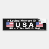Amerikaanse Memorial Bumpersticker (Voorkant)