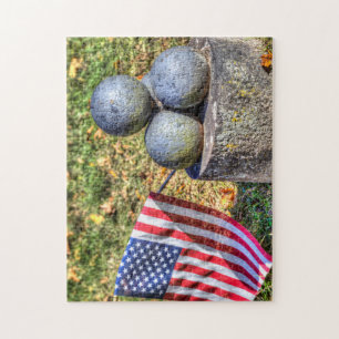 Amerikaanse Memorial Cannon Balls Legpuzzel