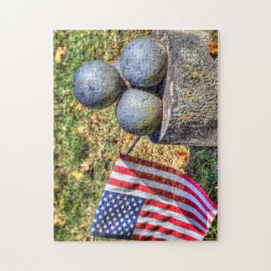 Amerikaanse Memorial Cannon Balls Legpuzzel (Verticaal)
