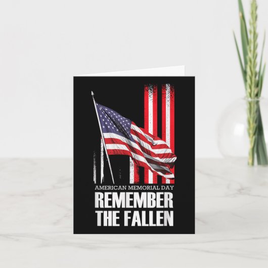 Amerikaanse Memorial Day Denk Aan De Gesneuvelden  Kaart (Voorkant)