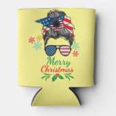 Amerikaanse Messy Bun Christmas Cooler (Voorkant)