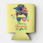 Amerikaanse Messy Bun Christmas Cooler (Achterkant)