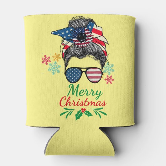 Amerikaanse Messy Bun Christmas Cooler (Achterkant)