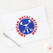 Amerikaanse metaaldetector ronde sticker (Envelop)
