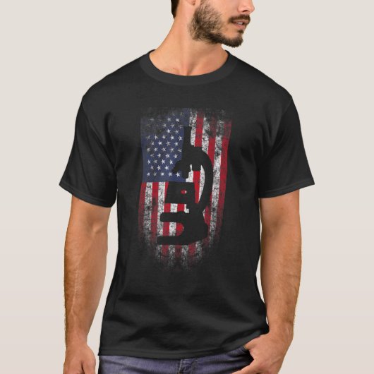 Amerikaanse microscoop Amerikaanse vlag Flag Micro T-shirt (Voorkant)