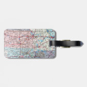 Amerikaanse middenwestkaart bagagelabel (Achterkant horizontaal)