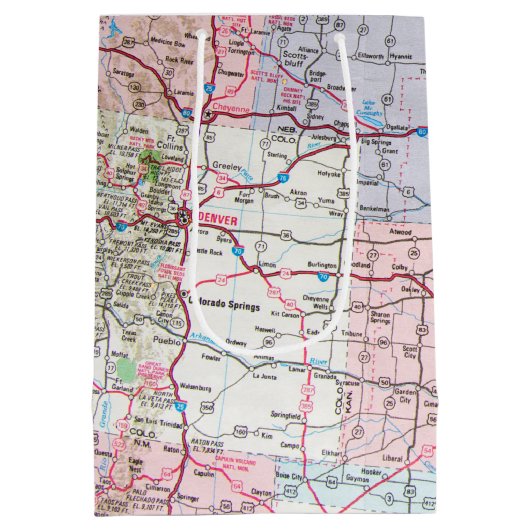 Amerikaanse middenwestkaart medium cadeauzakje (Achterkant)