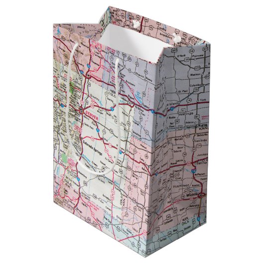 Amerikaanse middenwestkaart medium cadeauzakje (Achterkant Gekanteld)